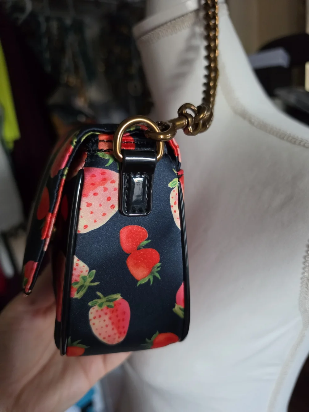 Kurt Geiger London Navy Strawberry Print Crossbody Bag To Handbag